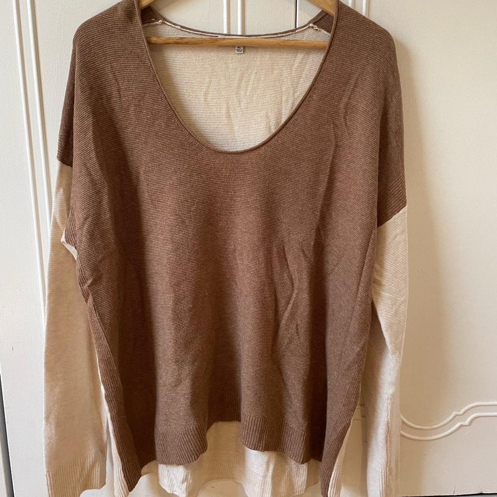 Madewell, XL, color-block, light sweater